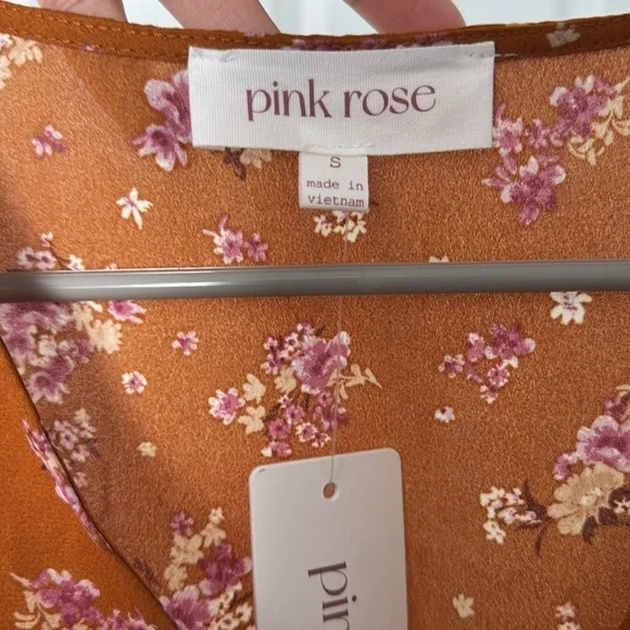 Orange Floral Women's Top - Picture 3 of 3